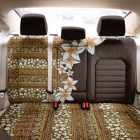 Vintage Hibiscus Turtle Pattern Back Car Seat Cover with Plumeria Half Style