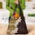 Vintage Hibiscus Turtle Pattern Grocery Bag with Plumeria Half Style