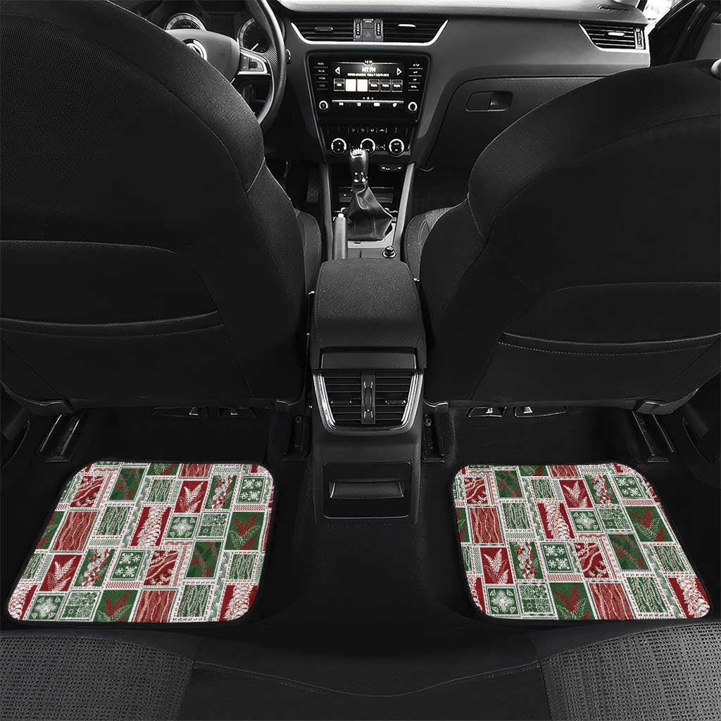 Mele Kalikimaka Hawaiian Quilt and Lei Patchwork Car Mats - Polynesian Pride