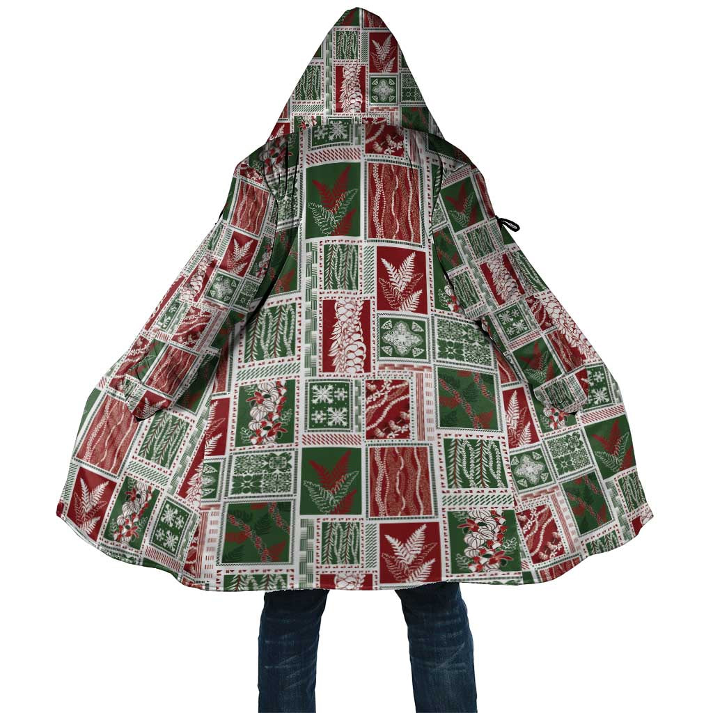 Mele Kalikimaka Hawaiian Quilt and Lei Patchwork Cloak - Polynesian Pride