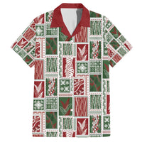 Mele Kalikimaka Hawaiian Quilt and Lei Patchwork Family Matching Long Sleeve Bodycon Dress and Hawaiian Shirt - Polynesian Pride