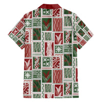 Mele Kalikimaka Hawaiian Quilt and Lei Patchwork Family Matching Off Shoulder Short Dress and Hawaiian Shirt - Polynesian Pride