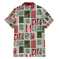 Mele Kalikimaka Hawaiian Quilt and Lei Patchwork Family Matching Short Sleeve Bodycon Dress and Hawaiian Shirt - Polynesian Pride