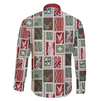 Mele Kalikimaka Hawaiian Quilt and Lei Patchwork Family Matching Short Sleeve Bodycon Dress and Hawaiian Shirt - Polynesian Pride