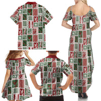 Mele Kalikimaka Hawaiian Quilt and Lei Patchwork Family Matching Summer Maxi Dress and Hawaiian Shirt - Polynesian Pride