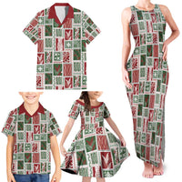 Mele Kalikimaka Hawaiian Quilt and Lei Patchwork Family Matching Tank Maxi Dress and Hawaiian Shirt - Polynesian Pride