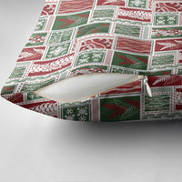 Mele Kalikimaka Hawaiian Quilt and Lei Patchwork Pillow Cover - Polynesian Pride