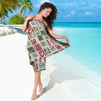 Mele Kalikimaka Hawaiian Quilt and Lei Patchwork Sarong - Polynesian Pride