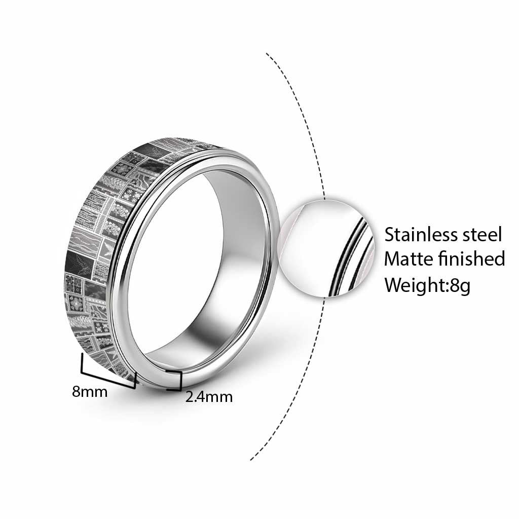 Vintage Aloha Block Quilt Classic Ring Black Inspired Lei Motifs - Polynesian Pride