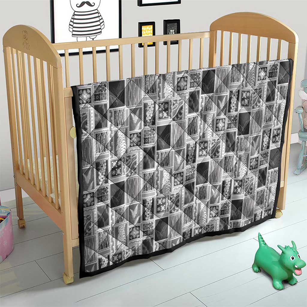 Vintage Aloha Block Quilt Quilt Black Inspired Lei Motifs - Polynesian Pride