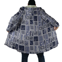 Vintage Aloha Block Quilt Cloak Blue Inspired Lei Motifs - Polynesian Pride