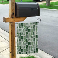 Vintage Aloha Block Quilt Garden Flag Green Inspired Lei Motifs - Polynesian Pride