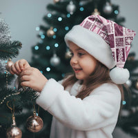 Vintage Aloha Block Quilt Christmas Santa Hat Pink Inspired Lei Motifs - Polynesian Pride