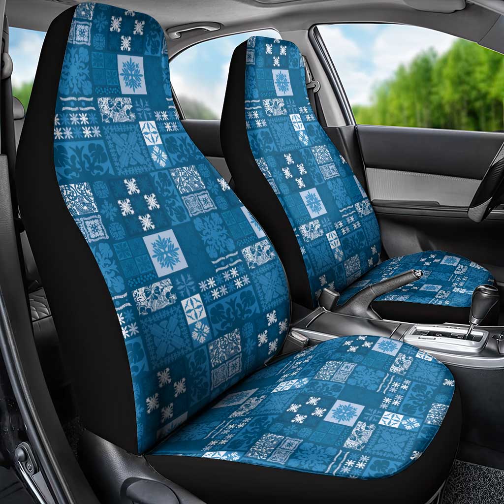 Vintage Hawaiian Quilting Patterns Car Seat Cover Blue Style Tribal Fabric Patchwork - Polynesian Pride