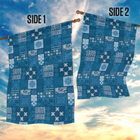 Vintage Hawaiian Quilting Patterns Garden Flag Blue Style Tribal Fabric Patchwork - Polynesian Pride