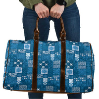 Vintage Hawaiian Quilting Patterns Travel Bag Blue Style Tribal Fabric Patchwork - Polynesian Pride