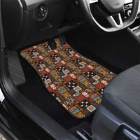 Vintage Hawaiian Quilting Patterns Car Mats Brown Style Tribal Fabric Patchwork - Polynesian Pride
