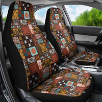 Vintage Hawaiian Quilting Patterns Car Seat Cover Brown Style Tribal Fabric Patchwork - Polynesian Pride