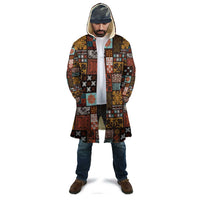 Vintage Hawaiian Quilting Patterns Cloak Brown Style Tribal Fabric Patchwork - Polynesian Pride