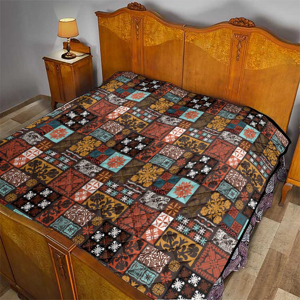 Vintage Hawaiian Quilting Patterns Quilt Brown Style Tribal Fabric Patchwork - Polynesian Pride