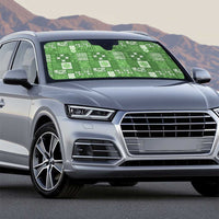 Vintage Hawaiian Quilting Patterns Auto Sun Shade Green Style Tribal Fabric Patchwork - Polynesian Pride