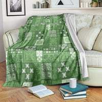 Vintage Hawaiian Quilting Patterns Blanket Green Style Tribal Fabric Patchwork - Polynesian Pride