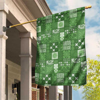 Vintage Hawaiian Quilting Patterns Garden Flag Green Style Tribal Fabric Patchwork - Polynesian Pride