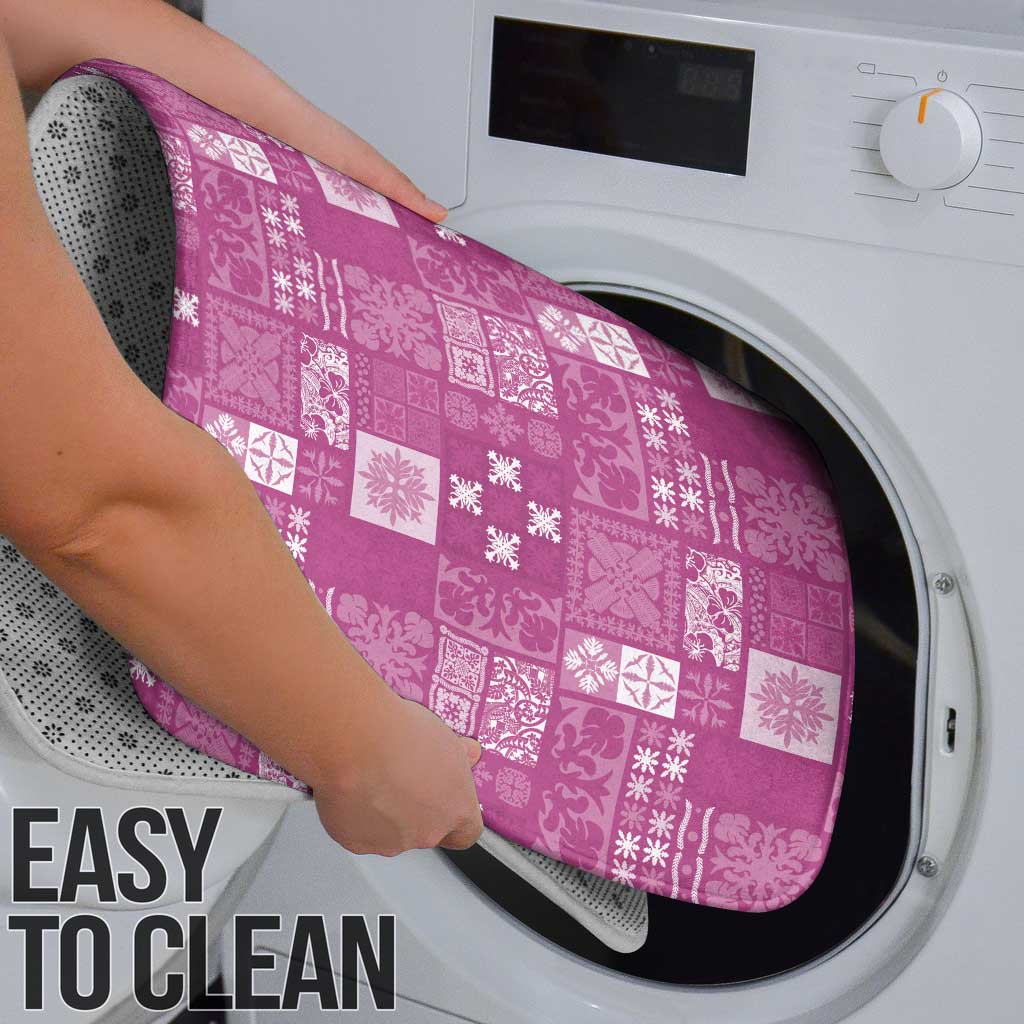 Vintage Hawaiian Quilting Patterns Bathroom Set Pink Style Tribal Fabric Patchwork - Polynesian Pride