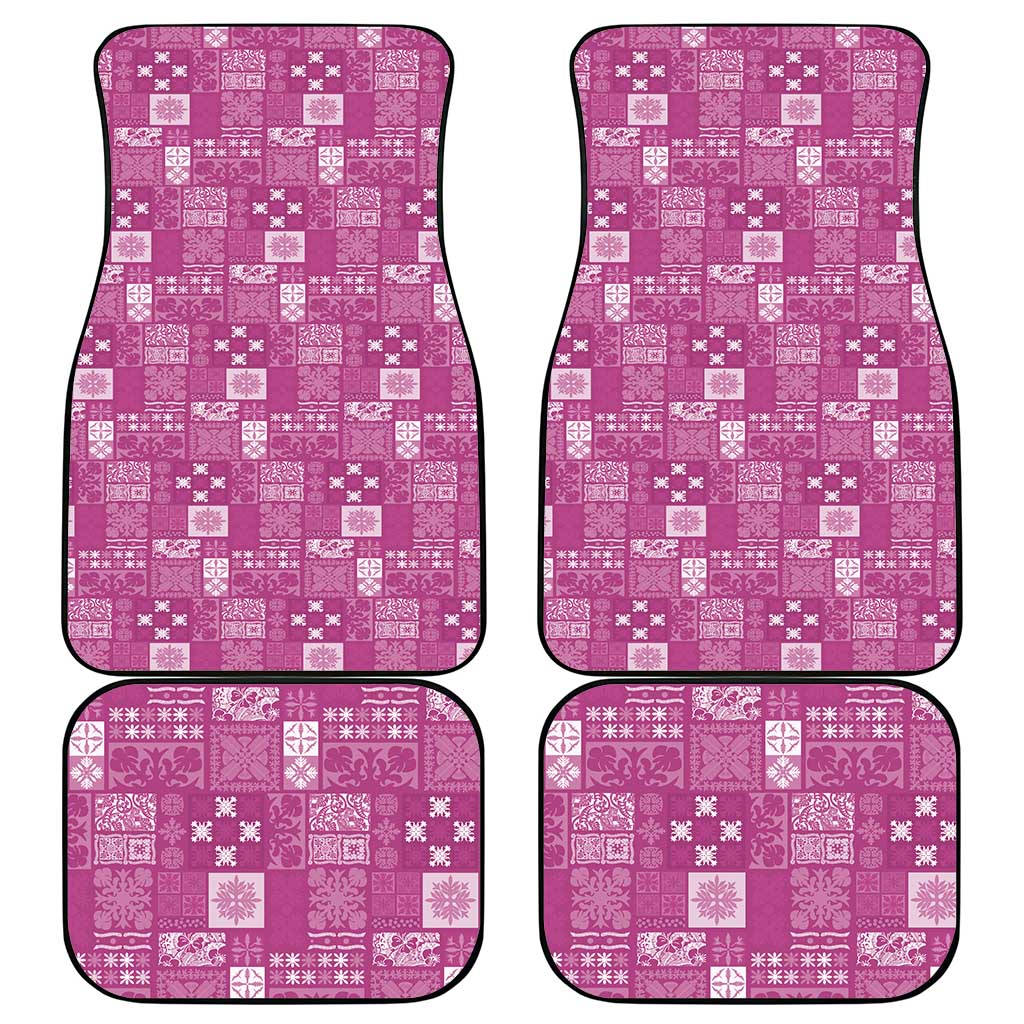 Vintage Hawaiian Quilting Patterns Car Mats Pink Style Tribal Fabric Patchwork - Polynesian Pride