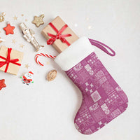 Vintage Hawaiian Quilting Patterns Christmas Stocking Pink Style Tribal Fabric Patchwork - Polynesian Pride