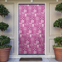Vintage Hawaiian Quilting Patterns Door Cover Pink Style Tribal Fabric Patchwork - Polynesian Pride