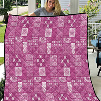Vintage Hawaiian Quilting Patterns Quilt Pink Style Tribal Fabric Patchwork - Polynesian Pride
