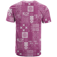 Vintage Hawaiian Quilting Patterns T Shirt Pink Style Tribal Fabric Patchwork - Polynesian Pride