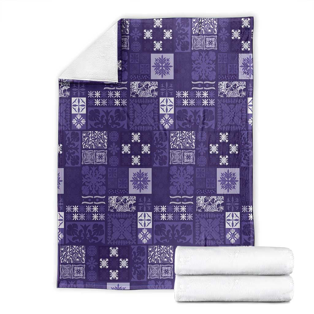 Vintage Hawaiian Quilting Patterns Blanket Purple Style Tribal Fabric Patchwork - Polynesian Pride