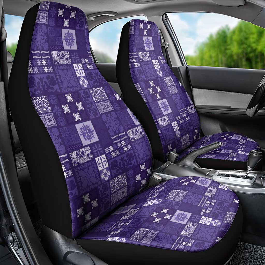 Vintage Hawaiian Quilting Patterns Car Seat Cover Purple Style Tribal Fabric Patchwork - Polynesian Pride