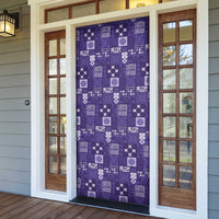 Vintage Hawaiian Quilting Patterns Door Cover Purple Style Tribal Fabric Patchwork - Polynesian Pride