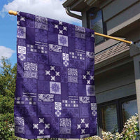 Vintage Hawaiian Quilting Patterns Garden Flag Purple Style Tribal Fabric Patchwork - Polynesian Pride