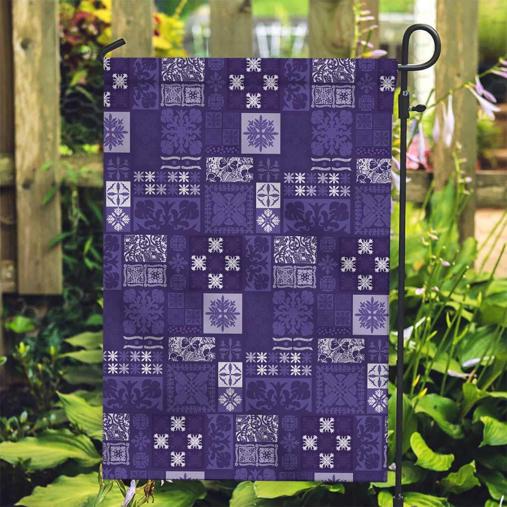 Vintage Hawaiian Quilting Patterns Garden Flag Purple Style Tribal Fabric Patchwork - Polynesian Pride
