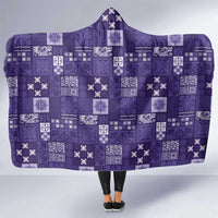 Vintage Hawaiian Quilting Patterns Hooded Blanket Purple Style Tribal Fabric Patchwork - Polynesian Pride