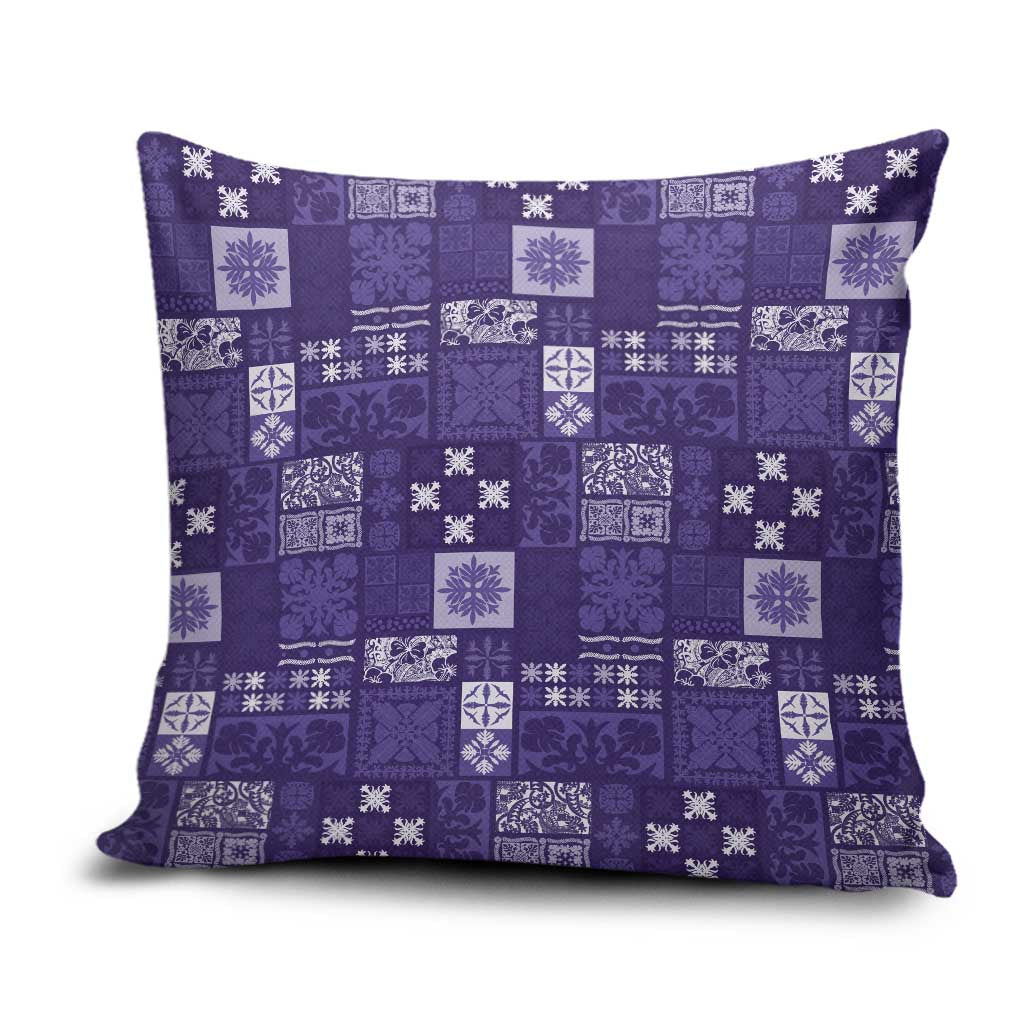 Vintage Hawaiian Quilting Patterns Pillow Cover Purple Style Tribal Fabric Patchwork - Polynesian Pride