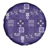 Vintage Hawaiian Quilting Patterns Spare Tire Cover Purple Style Tribal Fabric Patchwork - Polynesian Pride