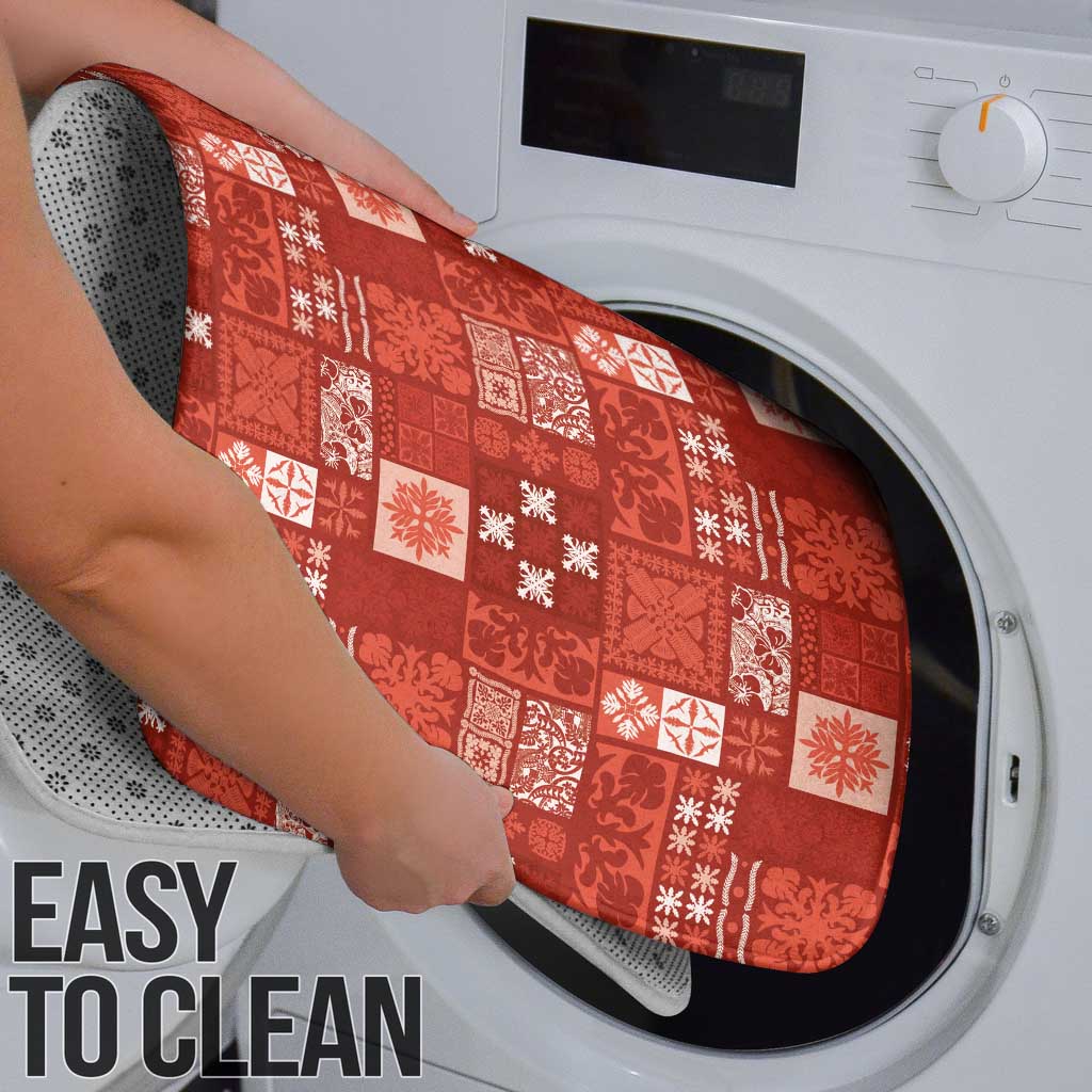 Vintage Hawaiian Quilting Patterns Bathroom Set Red Style Tribal Fabric Patchwork - Polynesian Pride