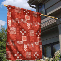 Vintage Hawaiian Quilting Patterns Garden Flag Red Style Tribal Fabric Patchwork - Polynesian Pride