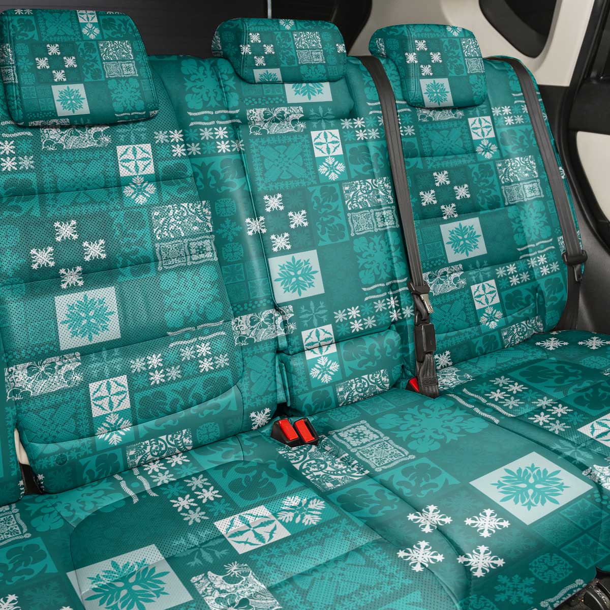Vintage Hawaiian Quilting Patterns Back Car Seat Cover Turquoise Style Tribal Fabric Patchwork - Polynesian Pride