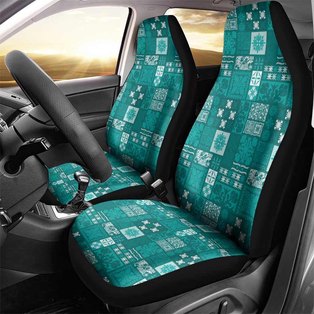 Vintage Hawaiian Quilting Patterns Car Seat Cover Turquoise Style Tribal Fabric Patchwork - Polynesian Pride