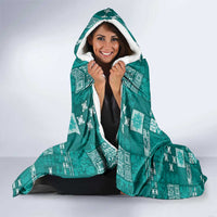 Vintage Hawaiian Quilting Patterns Hooded Blanket Turquoise Style Tribal Fabric Patchwork - Polynesian Pride