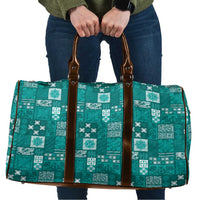 Vintage Hawaiian Quilting Patterns Travel Bag Turquoise Style Tribal Fabric Patchwork - Polynesian Pride