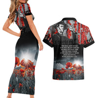 ANZAC DAY Heroes Of The Gallipoli Couples Matching Short Sleeve Bodycon Dress and Hawaiian Shirt LT9 - Polynesian Pride