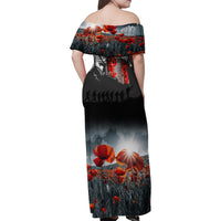 ANZAC DAY Heroes Of The Gallipoli Family Matching Off Shoulder Maxi Dress and Hawaiian Shirt LT9 - Polynesian Pride