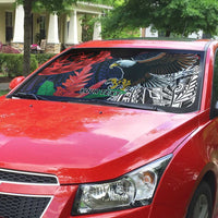 American Samoa Bald Eagle Personalized Auto Sun Shade Samoa Muamua Le Atua - Polynesian Pride